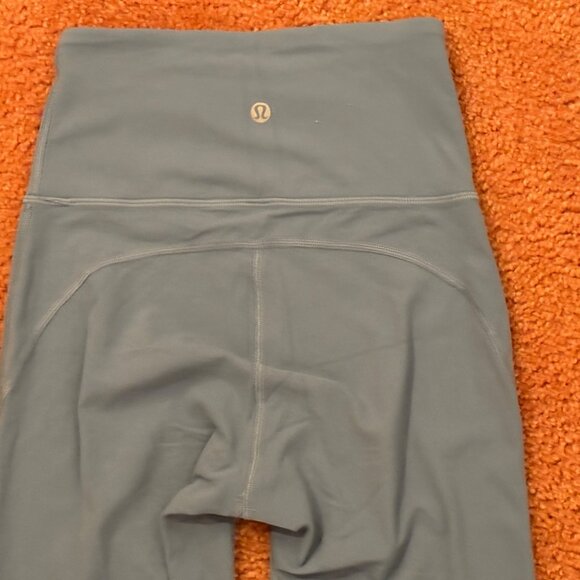 EXCELLENT Lululemon Groove Super-High-Rise Crop 23" Utility Blue Yoga Leggings 2 - Picture 5 of 10